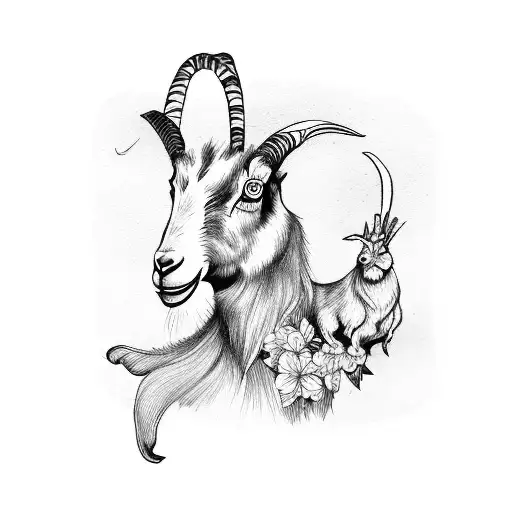 Goat And Rabbit And Rooster