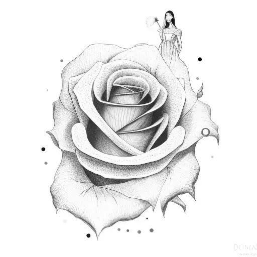 A Girl Holding A Rose Made Up Of Medical Instruments