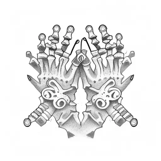 Two Skeleton Hands Cheersing