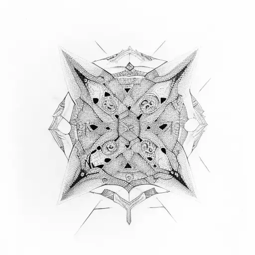 Intricate Geometric Patterns Representing The Complexities Of Ocd And Adhd