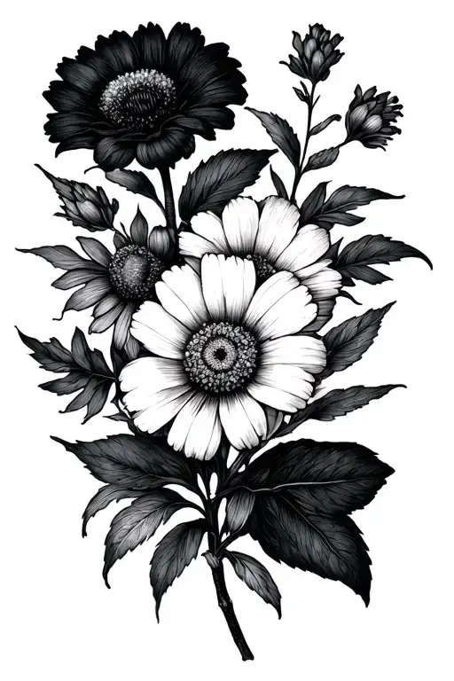 May And Februarys Birth Flowers Intertwined And A Symbol To Show The Passing Of Both Of Our Moms