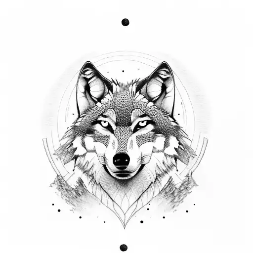 Wolf Walking In Between Two Cities