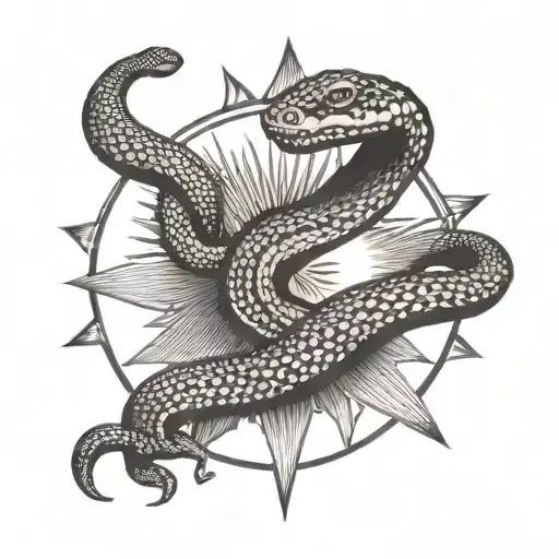 Sun With Snake