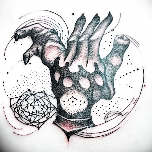 Witch Hand With Floating Ball Of Yarn