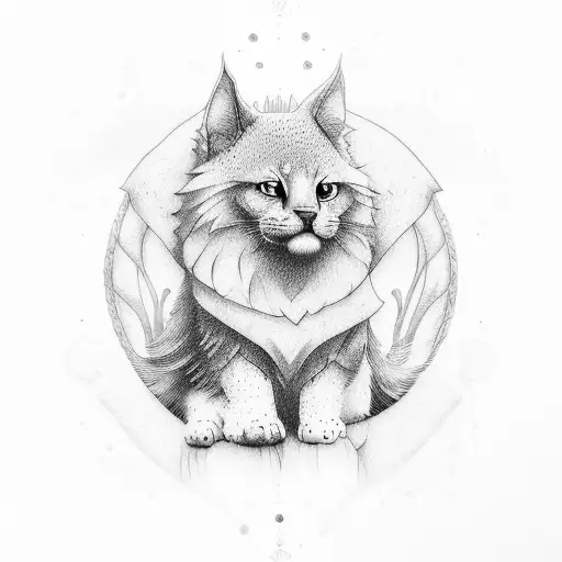 A Spiritual Guardian Animal Resting Under A Tree Of Tranquility