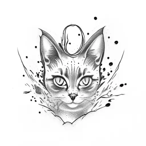 A Dark And Mysterious Tattoo Of A Cat's Paw With Blood Dripping From Its Claws