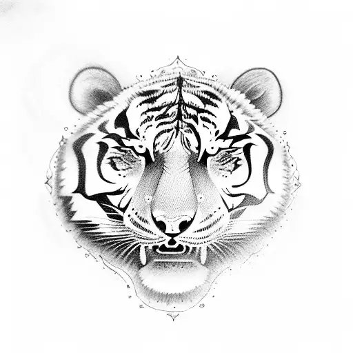 Eyes Of The Tiger And Roses