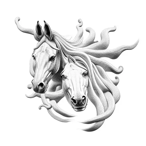 Half Horse Half Human Symbol With Medusa Head