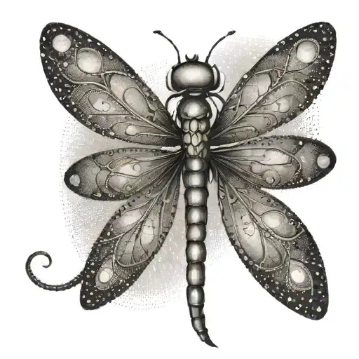 Dragonfly With Infinty Sign As Body Shaped Like
