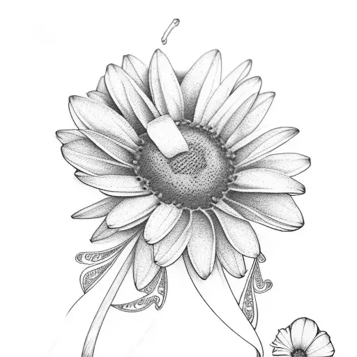 Daisy Missing Petal Leila In Cursive