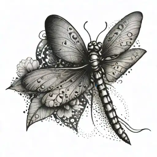 Dragonfly With Infinity Sign As Body