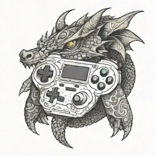 A Gaming Controller Morphing Into A Dragon From Dragon Ball Z