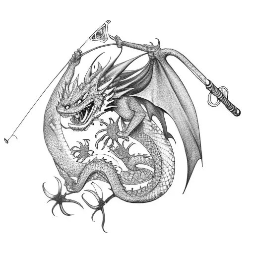 Dragon With Fishing And Anime One Piece Naruto