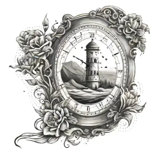 Open Field Inside A Sand Clock Inside