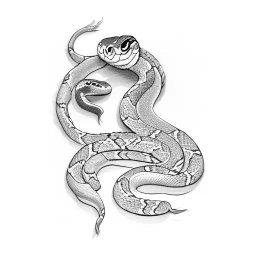 Geisha With A Snake Wrapped Around Her