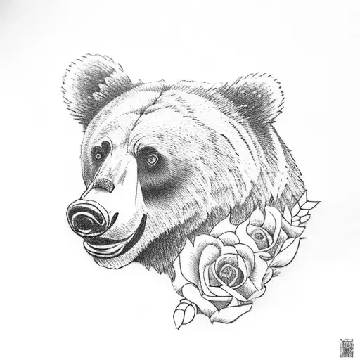 Bear With Roses