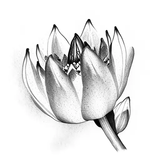 Water Lillies And Larkspur With The Name Logan