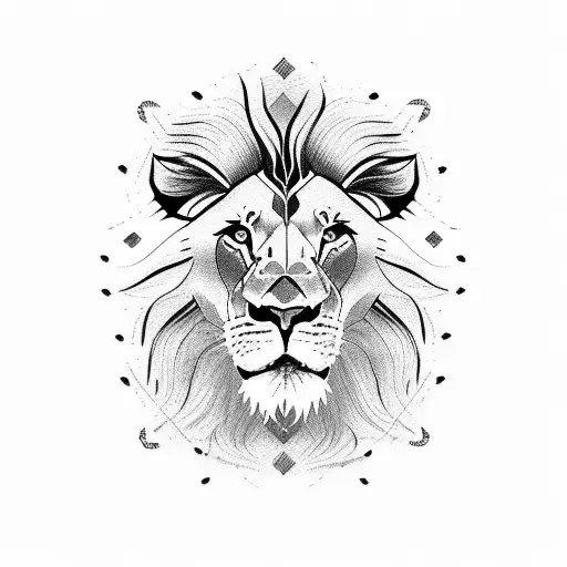 Lion With A Medium To Small Cross