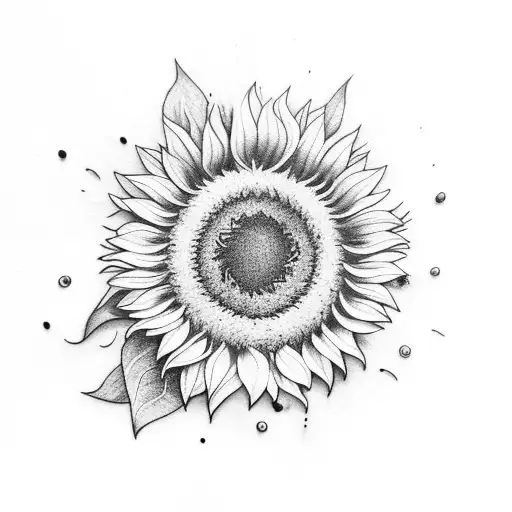 Sunflower Minimalist With The Letter J Beside It