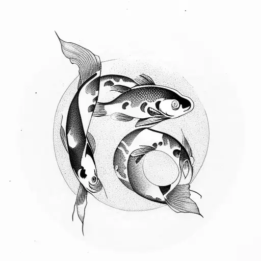 Yin Yang Koi Fish