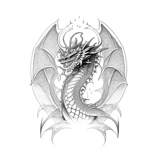 Dragon With Katana