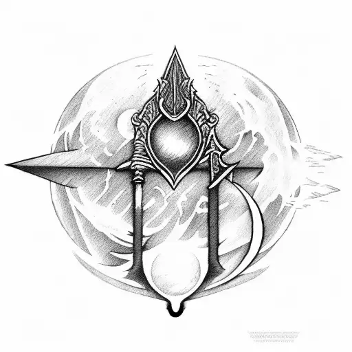 Sword With Moon And Fire