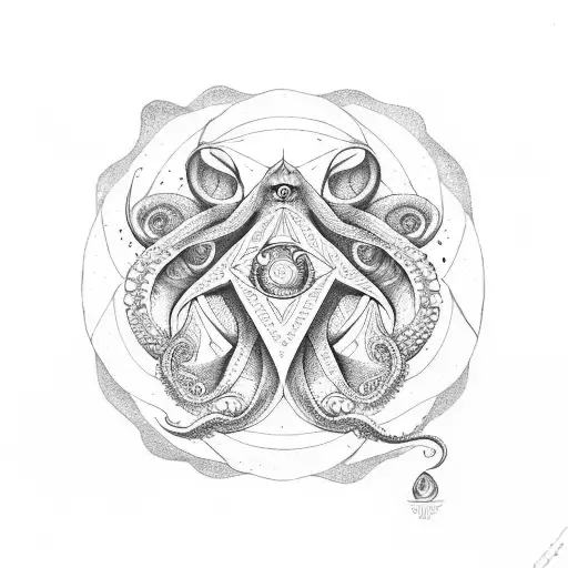 Illuminati Octopus Life Circle Sleeve