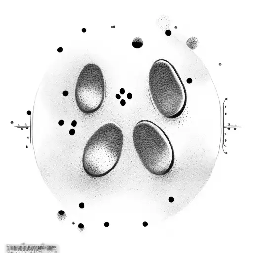 Dog Paw Print With Sun Rays Around It