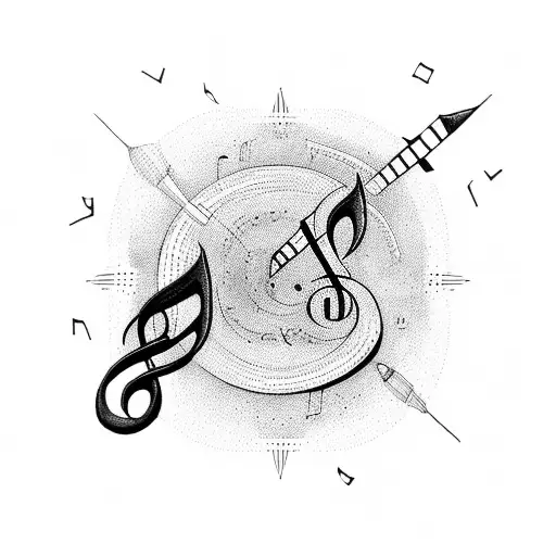 Music Note With Scapel
