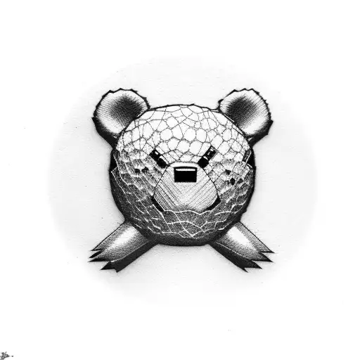 Pink Teddy Bear Punk Rock Infinity Sign