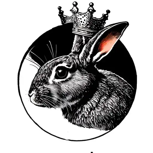 Rabbit With A Crown On His Head