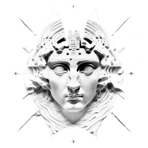 Cracked Statue Ancient Greece