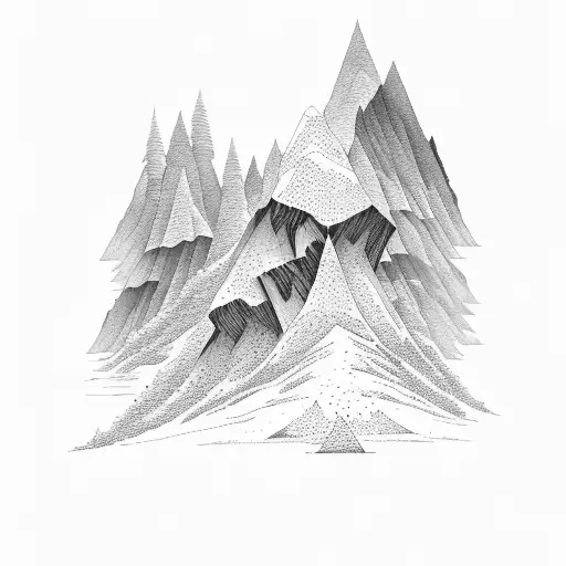 Pinion Tree Forrest With A Mountain In The Background