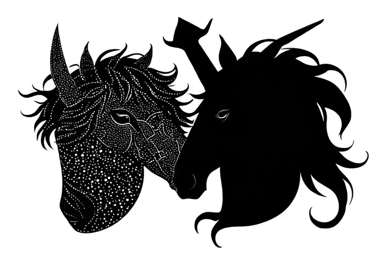 Gemini And Capicorn Basic Zodiac Symbol Intertwined