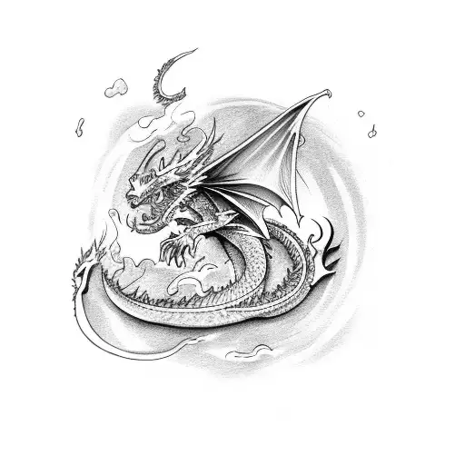 Open Book With Dragon