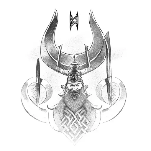 A Fierce Viking Warrior Wielding A Battle Axe