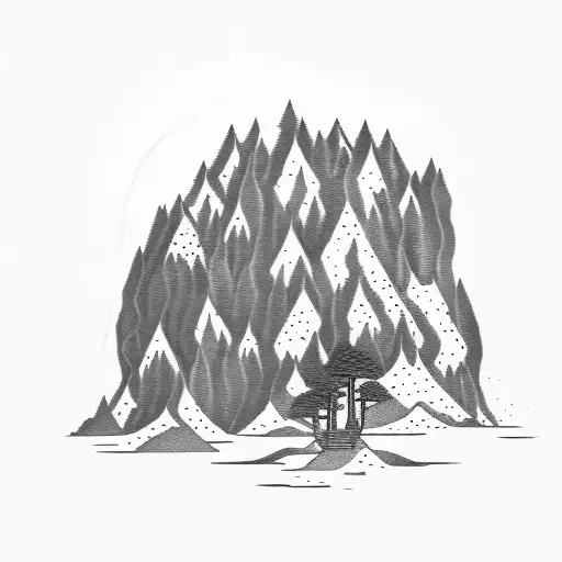 Pinion Tree Forrest With A Mountain In The Background