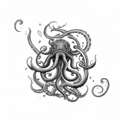 Female Kraken With Hearts