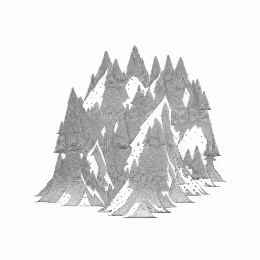 Pinion Tree Forrest With A Mountain In The Background