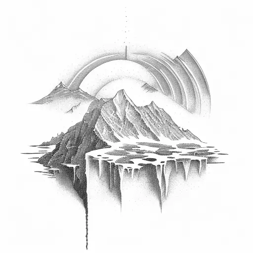 Epic Mountiain Sunset Scene