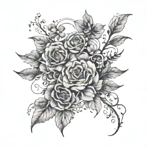 A Quote About Love Intertwined With Delicate Vines And Blooming Flowers