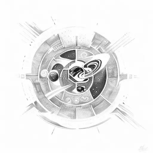 Space Themed Tribal Sleave