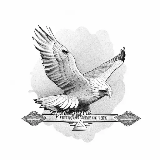 Flying Eagle Holding A Name Plate Vikas