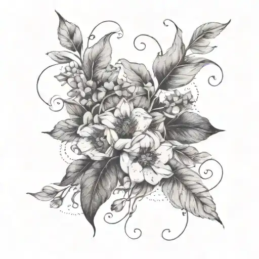 A Quote About Love Intertwined With Delicate Vines And Blooming Flowers