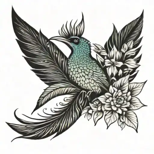 Bird Of Paradise Minimalist Minimalist With Colors