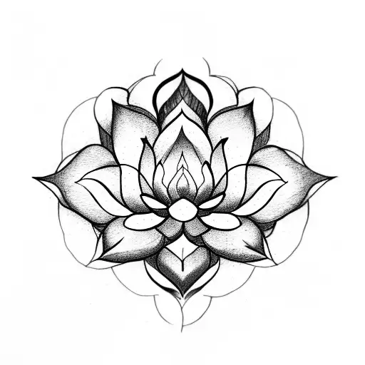 Lotus Flower With Shakti Yantra