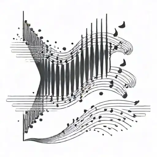 An Abstract Design Of A Waveform Made Up Of Sleeping Z's And Musical Notes