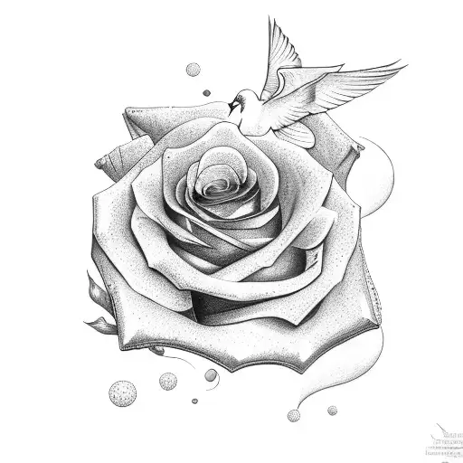 Dove With Rose