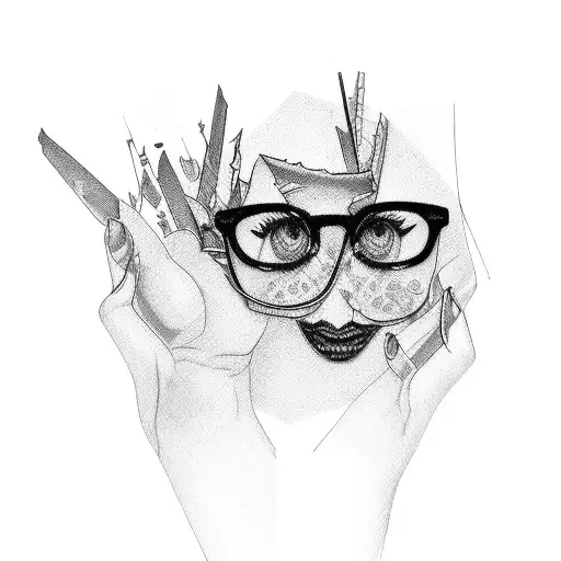 Broken Glasses On Door