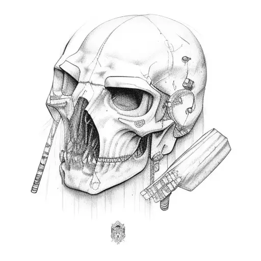 Roman Ten With Drumsticks As The X